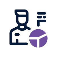 employee data dual tone icon. Sleek and modern icon for websites and mobile apps. vector