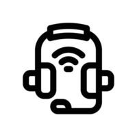 wireless headphone line icon. Clean and minimalist icon for websites and mobile apps. vector