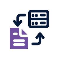 data transformation dual tone icon. Sleek and modern icon for websites and mobile apps. vector