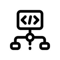 distribution code line icon. Clean and minimalist icon for websites and mobile apps. vector