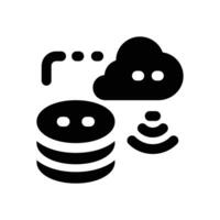 cloud storage glyph icon. Strong and solid icon for websites, mobile interfaces, presentations, and visual branding. High quality and easy to edit. vector