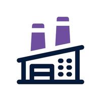 factory dual tone icon. Sleek and modern icon for websites and mobile apps. vector