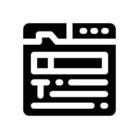 typography glyph icon. Strong and solid icon for websites and mobile apps. vector
