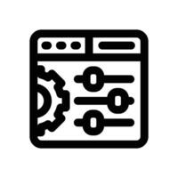 browser setting line icon. Clean and minimalist icon for websites and mobile apps. vector