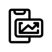 trading line icon. Clean and minimalist icon for websites, mobile apps, presentations, and logos. Fully scalable and customizable for any project. vector