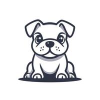 Flat Of Bulldog Illustration for Branding vector
