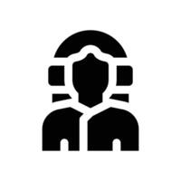 customer service glyph icon. Strong and solid icon for websites and mobile apps. vector