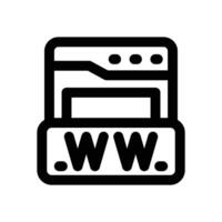 domain line icon. Clean and minimalist icon for websites and mobile apps. vector