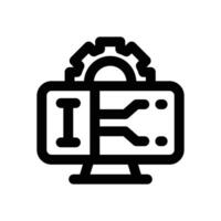 information system line icon. Clean and minimalist icon for websites and mobile apps. vector