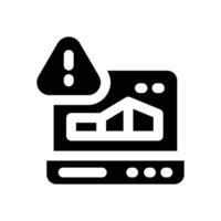 risk glyph icon. Strong and solid icon for websites and mobile apps. vector