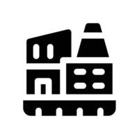 industry glyph icon. Strong and solid icon for websites and mobile apps. vector