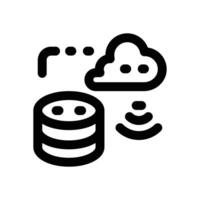 cloud storage line icon. Clean and minimalist icon for websites, mobile apps, presentations, and logos. Fully scalable and customizable for any project. vector