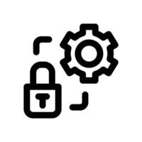gear line icon. Clean and minimalist icon for websites and mobile apps. vector