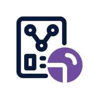 statistic report dual tone icon. Sleek and modern icon for websites and mobile apps. vector
