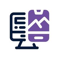 responsive design dual tone icon. Sleek and modern icon for websites and mobile apps. vector