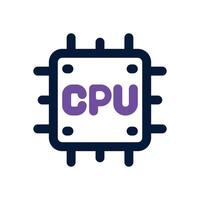 cpu dual tone icon. Sleek and modern icon for websites and mobile apps. vector