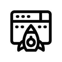 startup line icon. Clean and minimalist icon for websites and mobile apps. vector