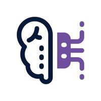 machine learning dual tone icon. Sleek and modern icon for websites and mobile apps. vector