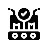 approve glyph icon. Strong and solid icon for websites and mobile apps. vector