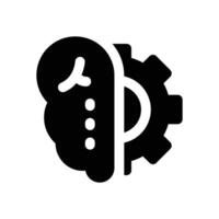 development intelligent glyph icon. Strong and solid icon for websites and mobile apps. vector