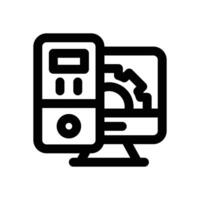 workstation line icon. Clean and minimalist icon for websites and mobile apps. vector