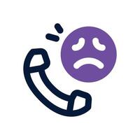 complaint call dual tone icon. Sleek and modern icon for websites and mobile apps. vector