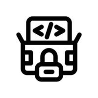 open source line icon. Clean and minimalist icon for websites and mobile apps. vector