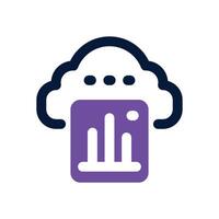 server optimization dual tone icon. Sleek and modern icon for websites and mobile apps. vector