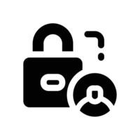 access control glyph icon. Strong and solid icon for websites, mobile interfaces, presentations, and visual branding. High quality and easy to edit. vector