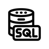 sql line icon. Clean and minimalist icon for websites and mobile apps. vector