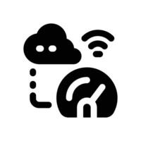 server performance glyph icon. Strong and solid icon for websites and mobile apps. vector