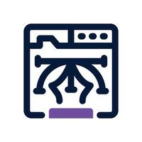 web design dual tone icon. Sleek and modern icon for websites, mobile apps, marketing materials, and corporate design. Fully scalable and ready to use. vector