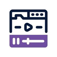 player dual tone icon. Sleek and modern icon for websites and mobile apps. vector