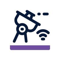 satellite dish dual tone icon. Sleek and modern icon for websites and mobile apps. vector