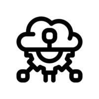 cloud service line icon. Clean and minimalist icon for websites, mobile apps, presentations, and logos. Fully scalable and customizable for any project. vector