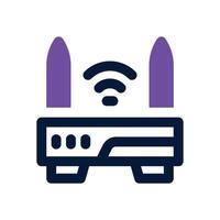 router dual tone icon. Sleek and modern icon for websites, mobile apps, marketing materials, and corporate design. Fully scalable and ready to use. vector