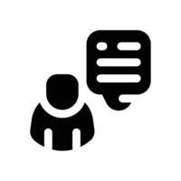 review glyph icon. Strong and solid icon for websites and mobile apps. vector