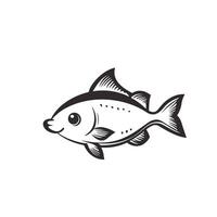 Abstract Of Catfish Graphic Template with Subtle Texture Logo vector