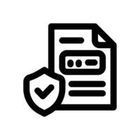 data regulation line icon. Clean and minimalist icon for websites and mobile apps. vector