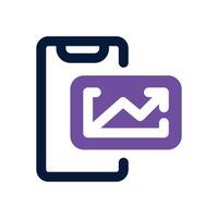trading dual tone icon. Sleek and modern icon for websites, mobile apps, marketing materials, and corporate design. Fully scalable and ready to use. vector