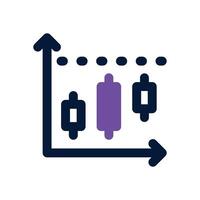 graph dual tone icon. Sleek and modern icon for websites, mobile apps, marketing materials, and corporate design. Fully scalable and ready to use. vector