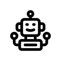 robot analysis line icon. Clean and minimalist icon for websites and mobile apps. vector