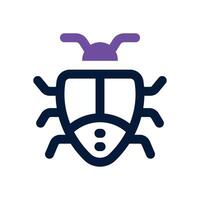bug dual tone icon. Sleek and modern icon for websites and mobile apps. vector