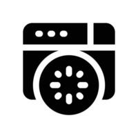 loading glyph icon. Strong and solid icon for websites and mobile apps. vector