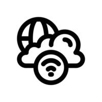 cloud network line icon. Clean and minimalist icon for websites and mobile apps. vector