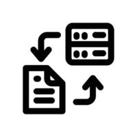 data transformation line icon. Clean and minimalist icon for websites and mobile apps. vector