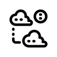 cloud migration line icon. Clean and minimalist icon for websites and mobile apps. vector