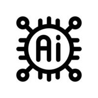 ai line icon. Clean and minimalist icon for websites and mobile apps. vector