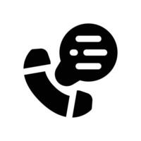 phone call glyph icon. Strong and solid icon for websites and mobile apps. vector
