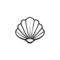 Hand-Drawn Of Clam Design Element with Clean Style vector